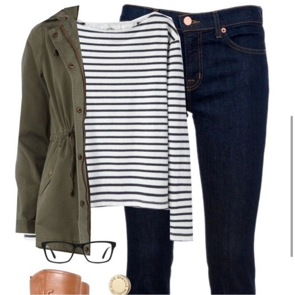 J Crew stripe tie sleeve shirt - Picture 13 of 14